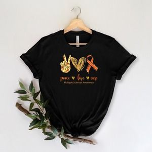 Peace Love Shirt, Multiple Sclerosis Awareness Cure Shirt ,Peace Shirt